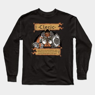 Cleric Role Play Fantasy Gift Idea Dungeons Long Sleeve T-Shirt